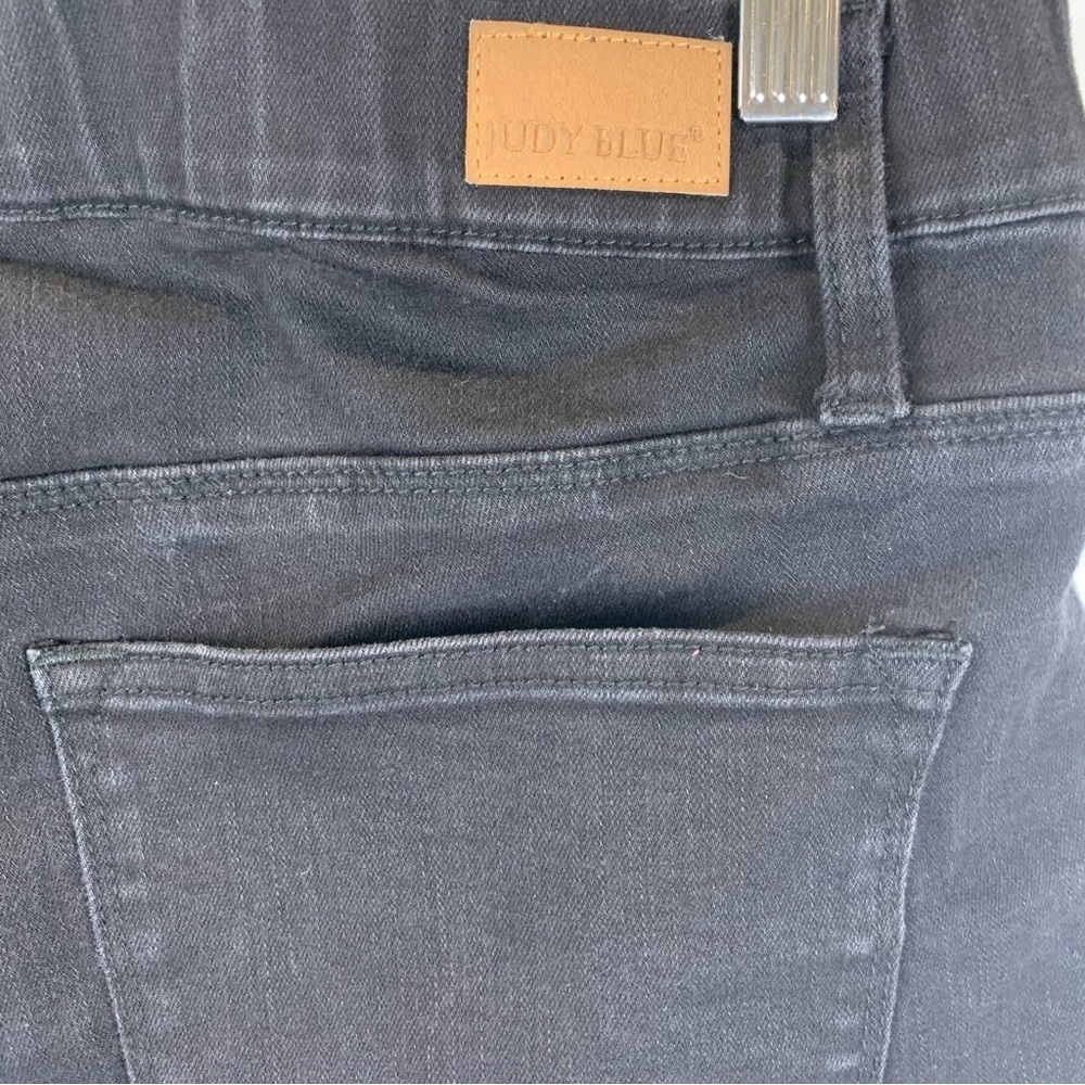 Judy Blue sz 14W Black Denim Leggings Elastic Waist Pull On Jeggings Skinny Fit - Picture 4 of 9